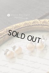 バロックパール　スモールタイプ スタッズピアス＆イヤリング　ピンク
