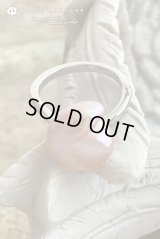 【PBオリジナル！】大粒淡水バロックパール フリーサイズリング　TypeCI アプリコットピンク×シルバー　Mサイズ