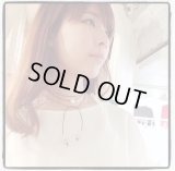 バロックパール×本牛革コード　カジュアルラリエット　ホワイト