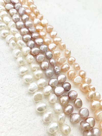 画像2: 淡水真珠バロックパールロングネックレス ホワイト／ピンク／パープル